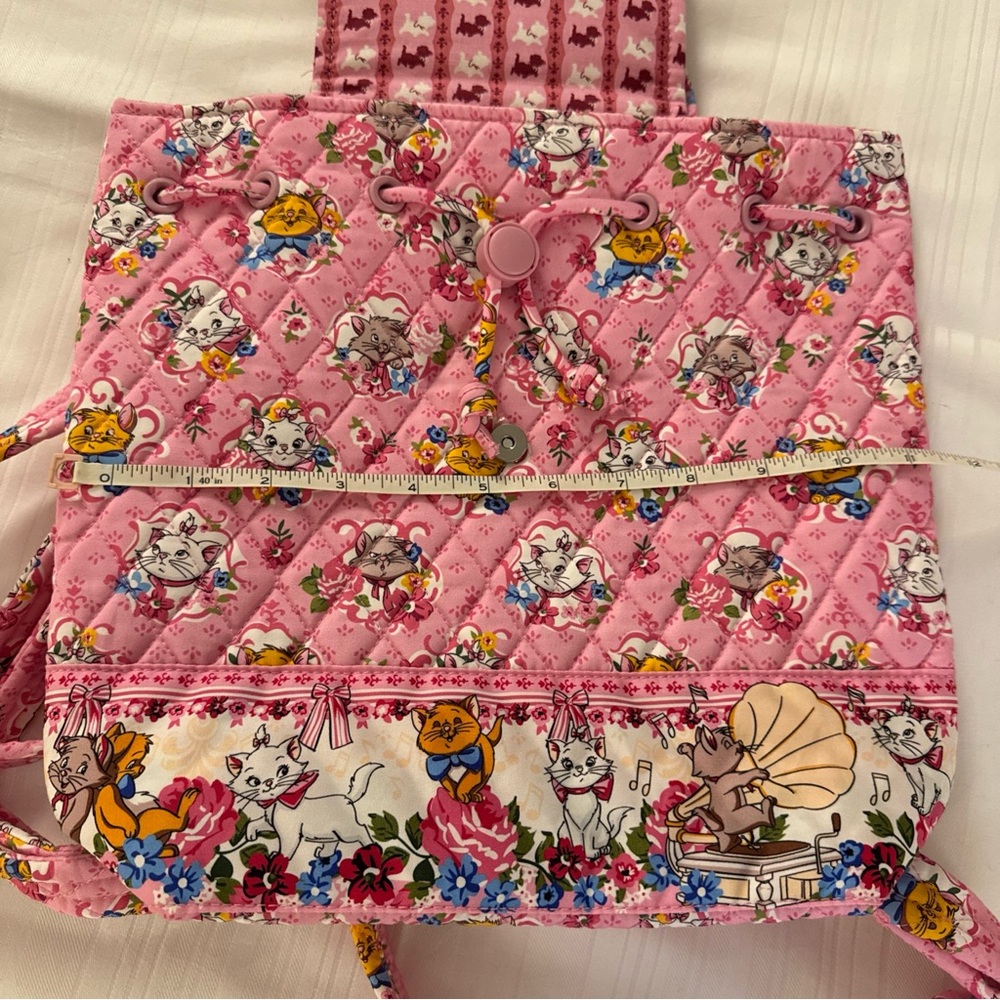 Vera Bradley x Disney The Aristocats, the Original Drawstring Backpack NWT - Picture 7 of 8